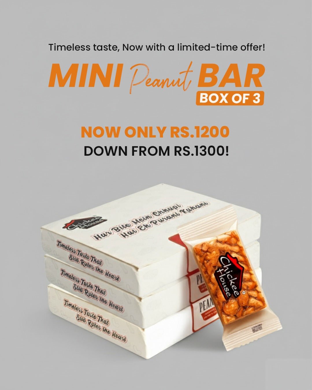 Peanut Chickee Mini Bar Box (Pack of 3)