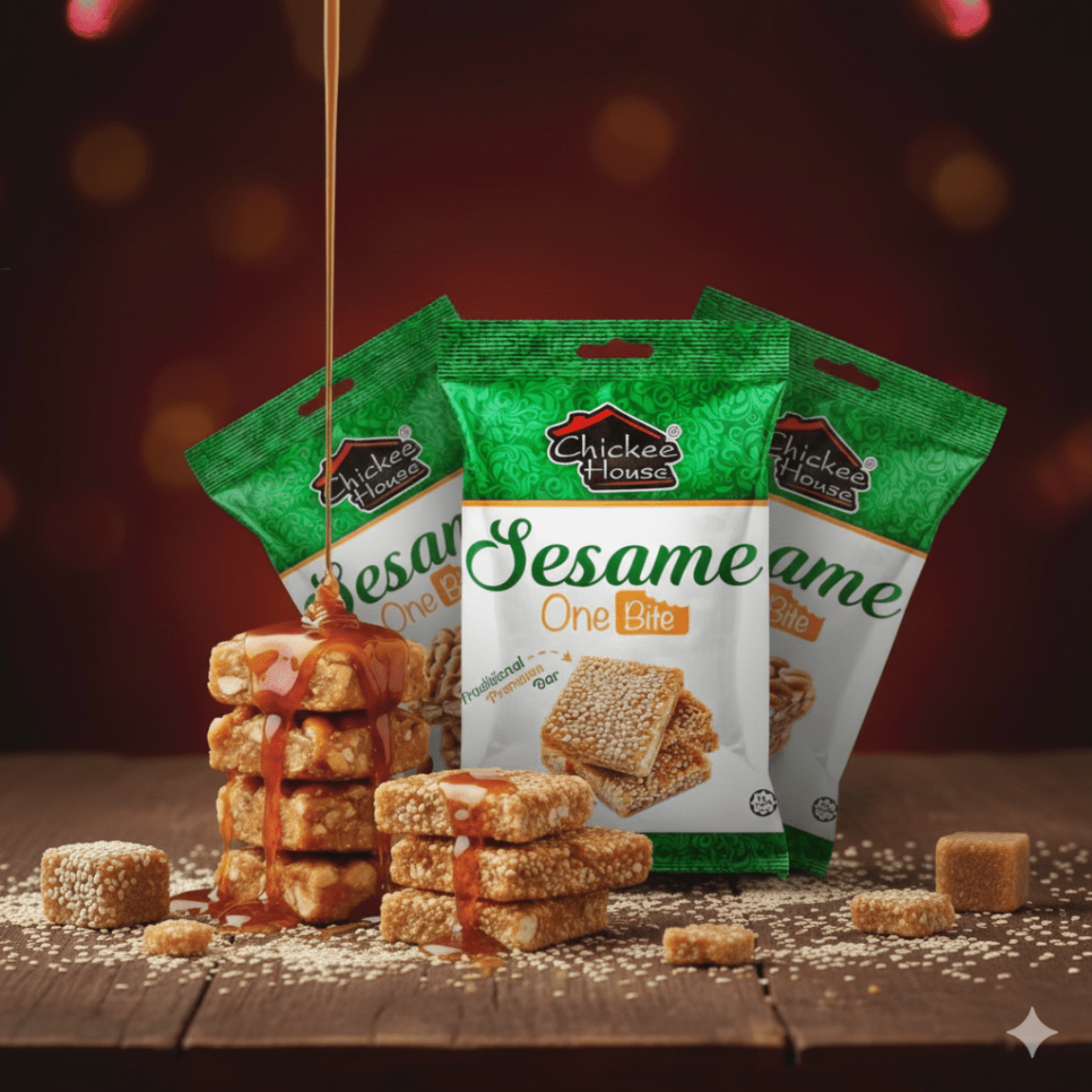 Sesame Chickee 1 Bite Packet 6 Pcs Box Of 3