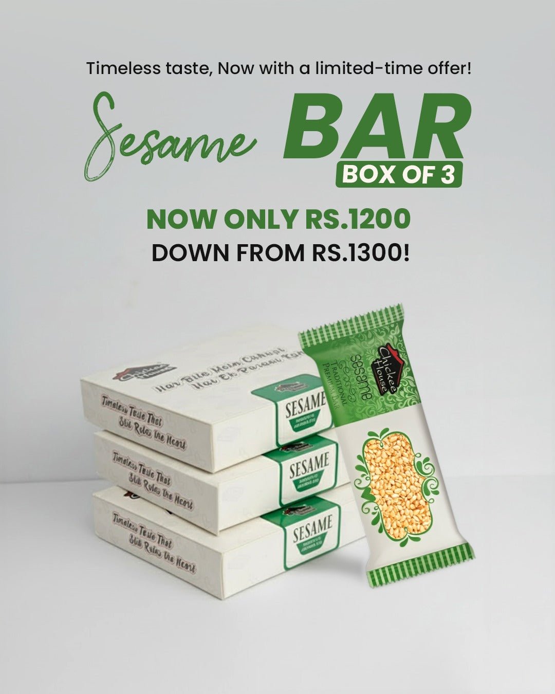 Sesame Chickee Bar Box (Pack of 3)