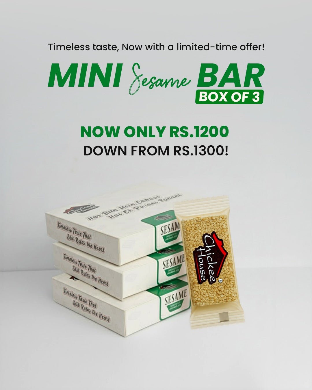 Sesame Chickee Mini Bar Box (Pack of 3)